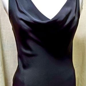 SEXY VINTAGE ORIGINAL YVES SAINT LAURENT SILK  TANK TOP w/ DRAPED COWL NECKLINE